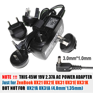 45W 19V 2.37A 3.0mm*1.0mm AC Adapter